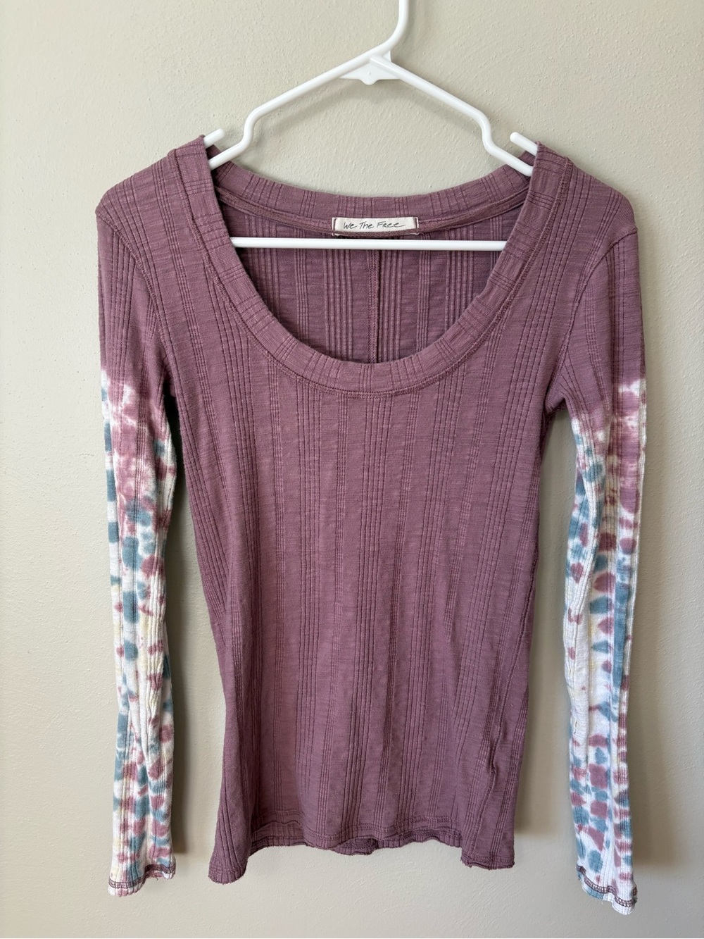 We the Free Ribbed Scoop Neck Top
